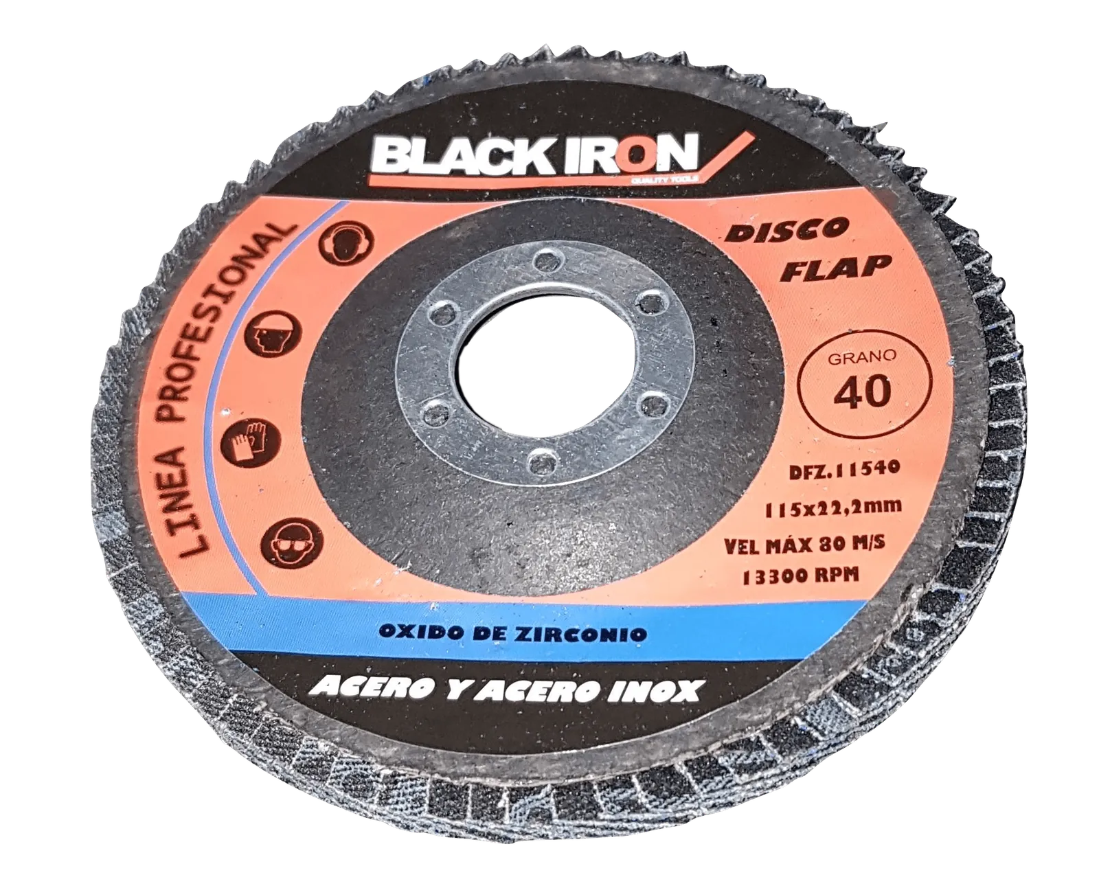 Discos Flap de Óxido de Zirconio (G40, G60, G80, G120)